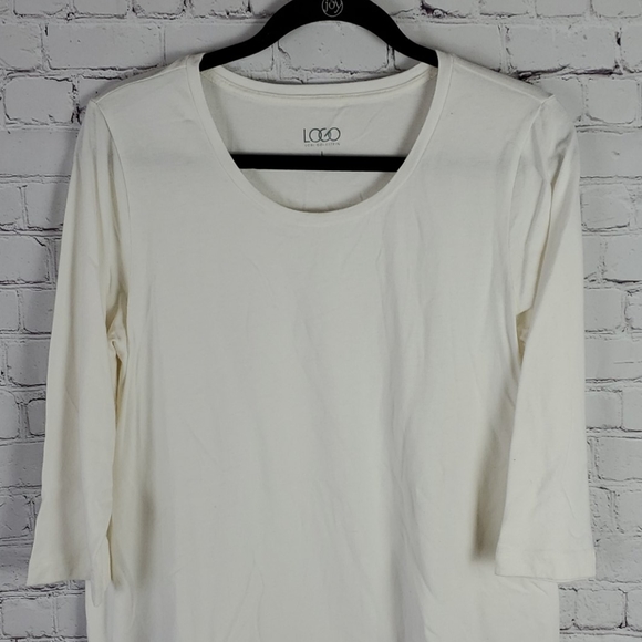 LOGO BY LORI GOLDSTEIN Shirt Size Large - Picture 2 of 5